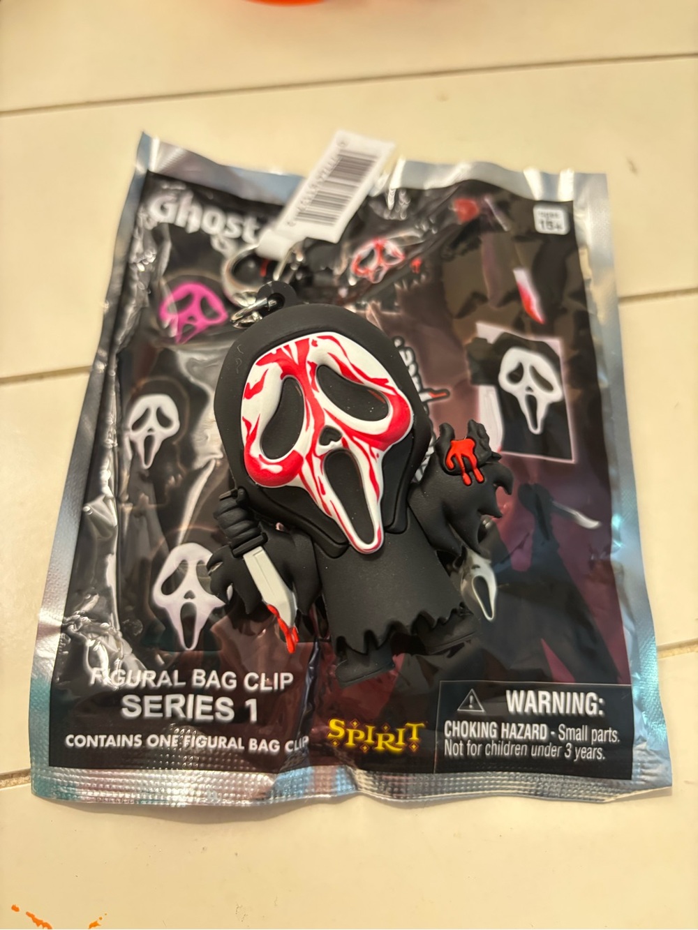 Spirit Ghost Face Blind Bag Keychain Clip (Bloody Version)
